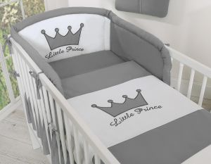 Bedding set 2-pcs- Little Prince/Princess anthracite